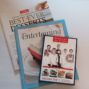 Americas Test Kitchen Season 10 DVD set Of 4 Plus Bonus Cookbooks